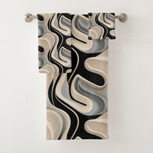 Cute minimalist tiled pattern  bath towel set