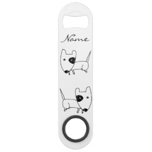Cute Minimalistic Black-eye Dog Thunder_Cove Bar Key