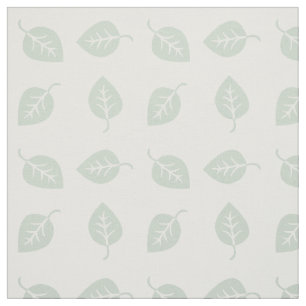 Cute Mint Leaf Pattern Fabric