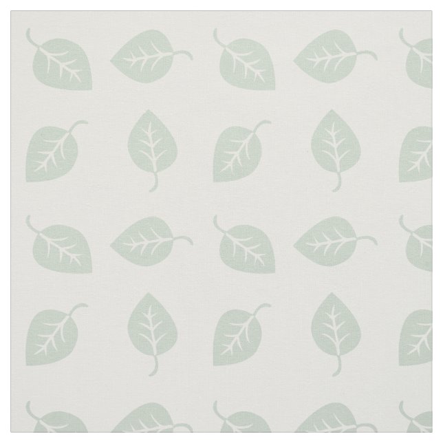 Cute Mint Leaf Pattern Fabric (Swatch)