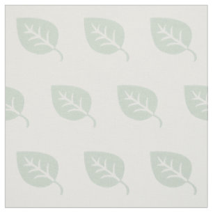 Cute Mint Leaf Pattern Fabric