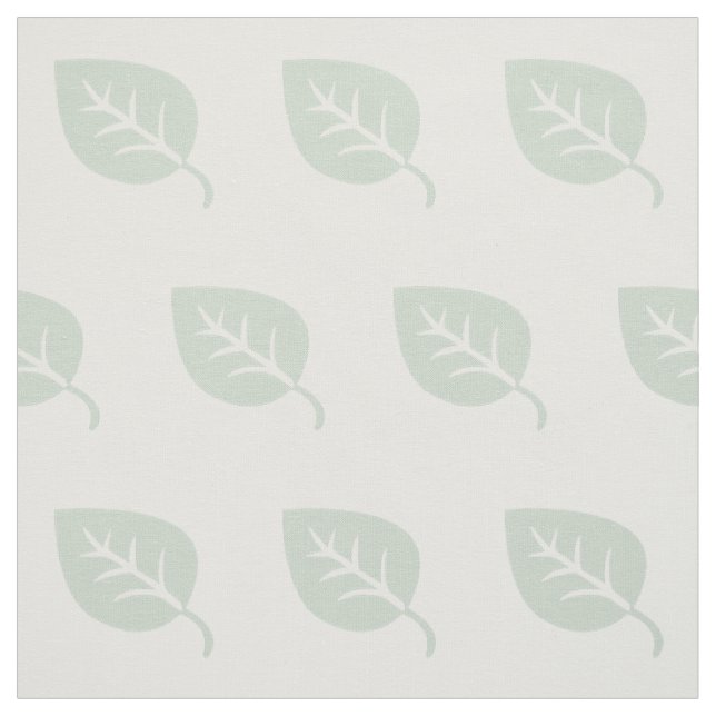Cute Mint  Leaf Pattern Fabric (Swatch)