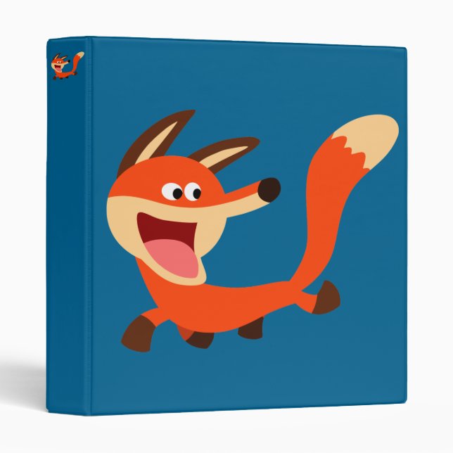Cute Mischievous Cartoon Fox Binder (Front/Spine)