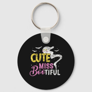 Cute Miss Bootiful Girls Spooky Costume Halloween Keychain