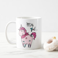 cute miss you unicorn love heart valantines day