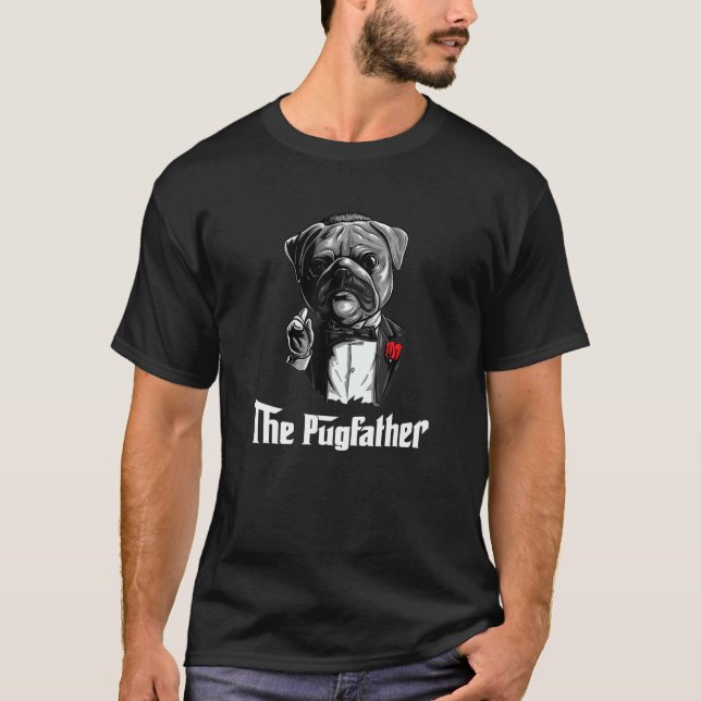 Cute Mobster Pug T-Shirt (Front)