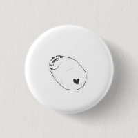 Cute Mochi Cat With Heart Spot Hand Drawn Art
