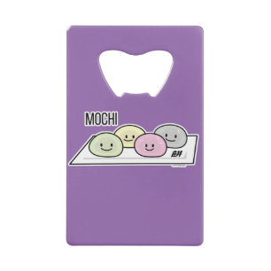 Cute Mochi ice cream rice cake Japanese green tea Credit Card Bottle Opener