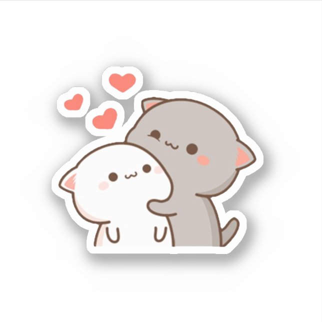 Cute Mochi Peach Cat (Front)