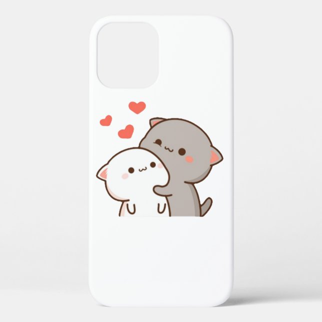 Cute Mochi Peach Cat Case-Mate iPhone Case (Back)