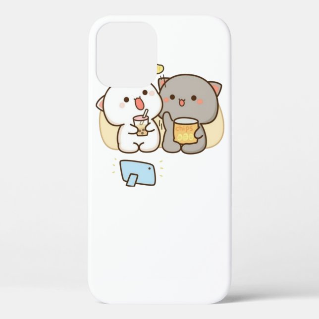 Cute Mochi Peach Cat Case-Mate iPhone Case (Back)