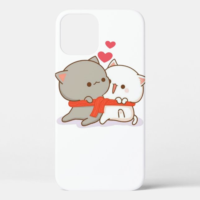 Cute Mochi Peach Cat Case-Mate iPhone Case (Back)