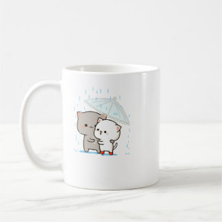 Cute Mochi Peach Cat Coffee Mug