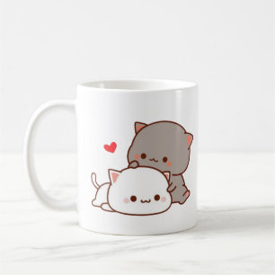 cute mochi peach cat   coffee mug