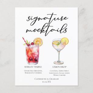 Cute Mocktails Shirley Temple Lemon Drop Menu