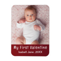Cute Modern 1st Valentine's Day Personalize Photo 