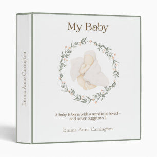 Cute Modern Baby Personalized Photo Keepsake Binder