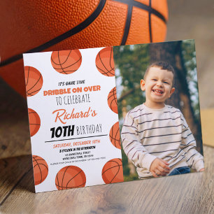 Cute Modern Basketball Budget Photo Birthday