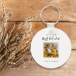 Cute Modern Best Dad Ever Father's Birthday Photo Keychain<br><div class="desc">Cute Modern Best Dad Ever Father's Birthday Photo keychain</div>