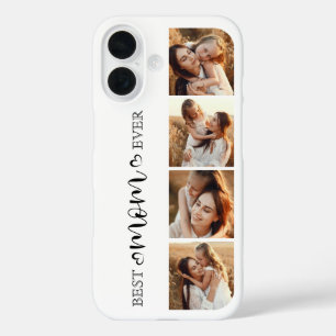 Cute Modern Best Mom Ever Instagram Photo Collage iPhone 16 Case