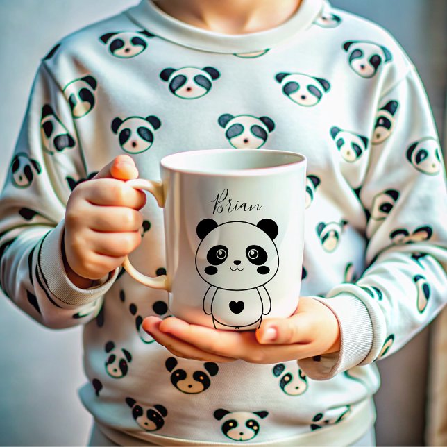 Cute Modern Black and White Panda  Coffee Mug (Creator Uploaded)