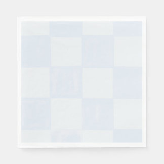 Cute Modern Blue Chequered Baby Shower Napkin