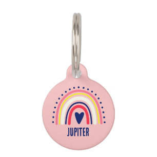 CUTE MODERN BOHO DESIGN RETRO PERSONALIZED FRAMED PET TAG