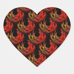 Cute Modern Boho Elegant Abstract Art Pattern #503 Heart Sticker
