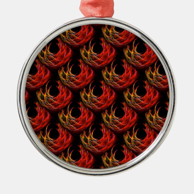 Cute Modern Boho Elegant Abstract Art Pattern #503 Metal Ornament (Front)