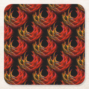 Cute Modern Boho Elegant Abstract Art Pattern #503 Square Paper Coaster
