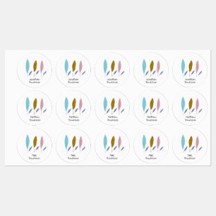 Cute modern boys' personalized leaves