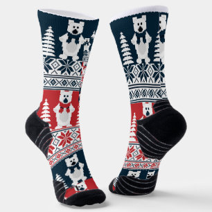 Cute & Modern Christma Snowman Knitted  Socks