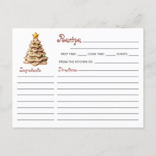 Cute Modern Christmas Cookie Exchange Recipe  Postcard