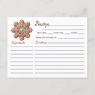 Cute Modern Christmas Cookie Exchange Recipe  Postcard