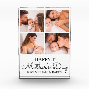 Cute Modern Collage Happy First Mothers Day Photo Block