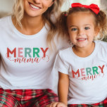 Cute Modern Colourful Merry Mini Family Matching T-Shirt<br><div class="desc">Modern colourful "merry" typography with customizable text to create your own matching Christmas crew family outfits.</div>