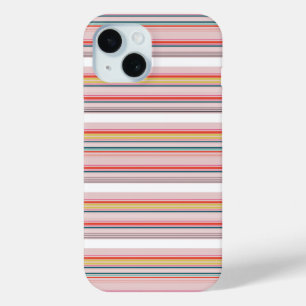 Cute modern colourful stripes iPhone 15 case