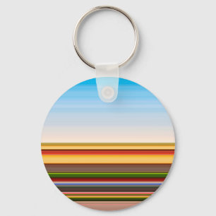 Cute modern colourful stripes keychain
