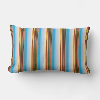 Cute modern colourful stripes lumbar pillow