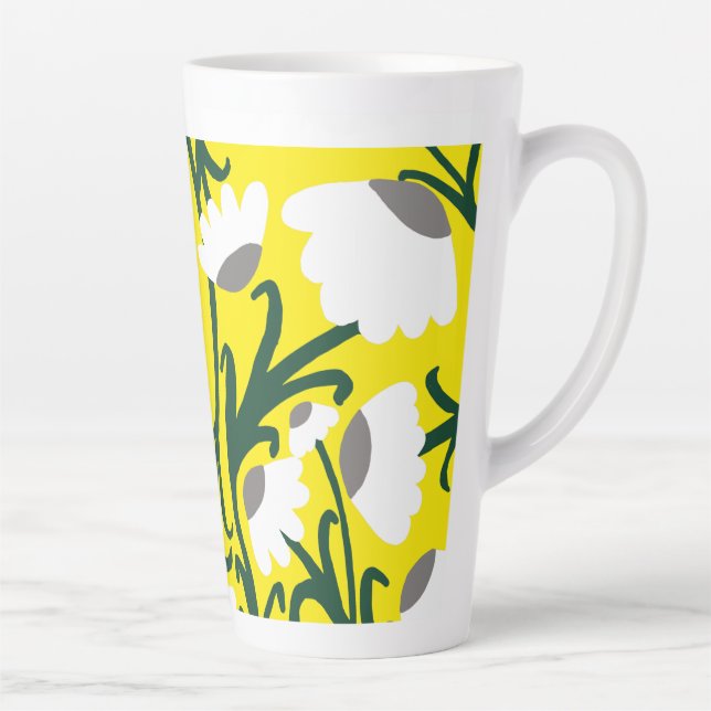 Cute modern coneflower Latte Mug (Right)
