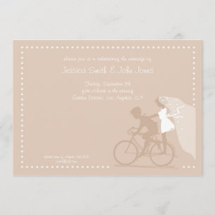 CUTE Modern Couple on Bicycle Save the Date