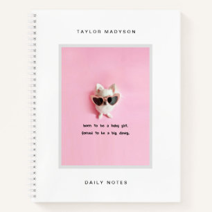 Cute Modern Custom Frame Photo Gift Monogram Notebook