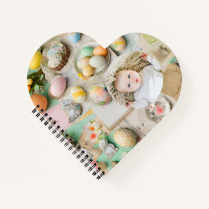 Cute Modern Easter collage scrapbook photo  Notebook