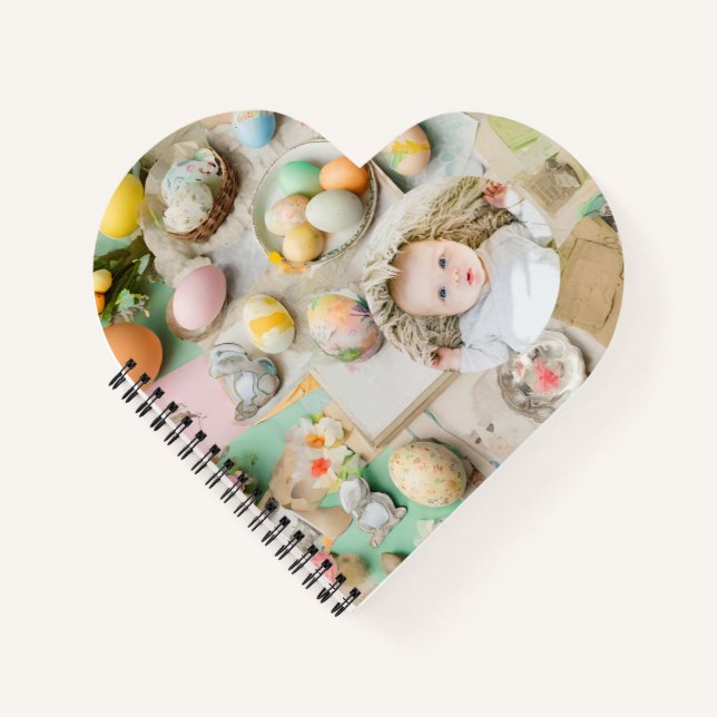 Cute Modern Easter collage scrapbook photo  Notebook (Front)