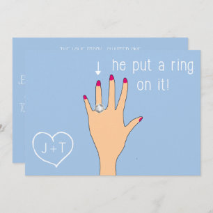 Cute Modern Engagement Announcements