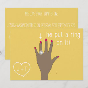 Cute Modern Engagement Announcements