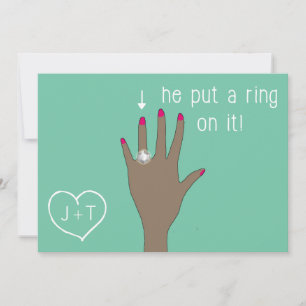 Cute Modern Engagement Announcements