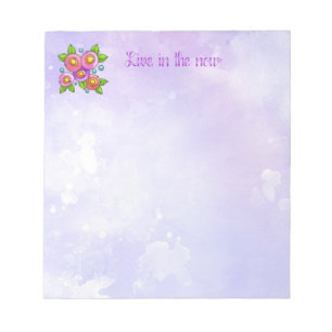 Cute Modern Flower Bundle Notepad