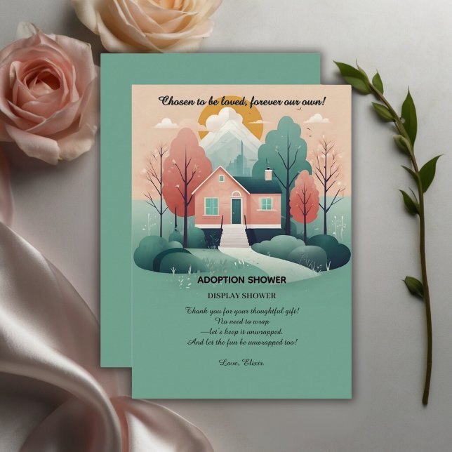 Cute Modern Forever Home Adoption Foster Shower In Enclosure Card (Creator Uploaded)