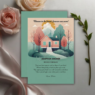 Cute Modern Forever Home Adoption Foster Shower In Enclosure Card